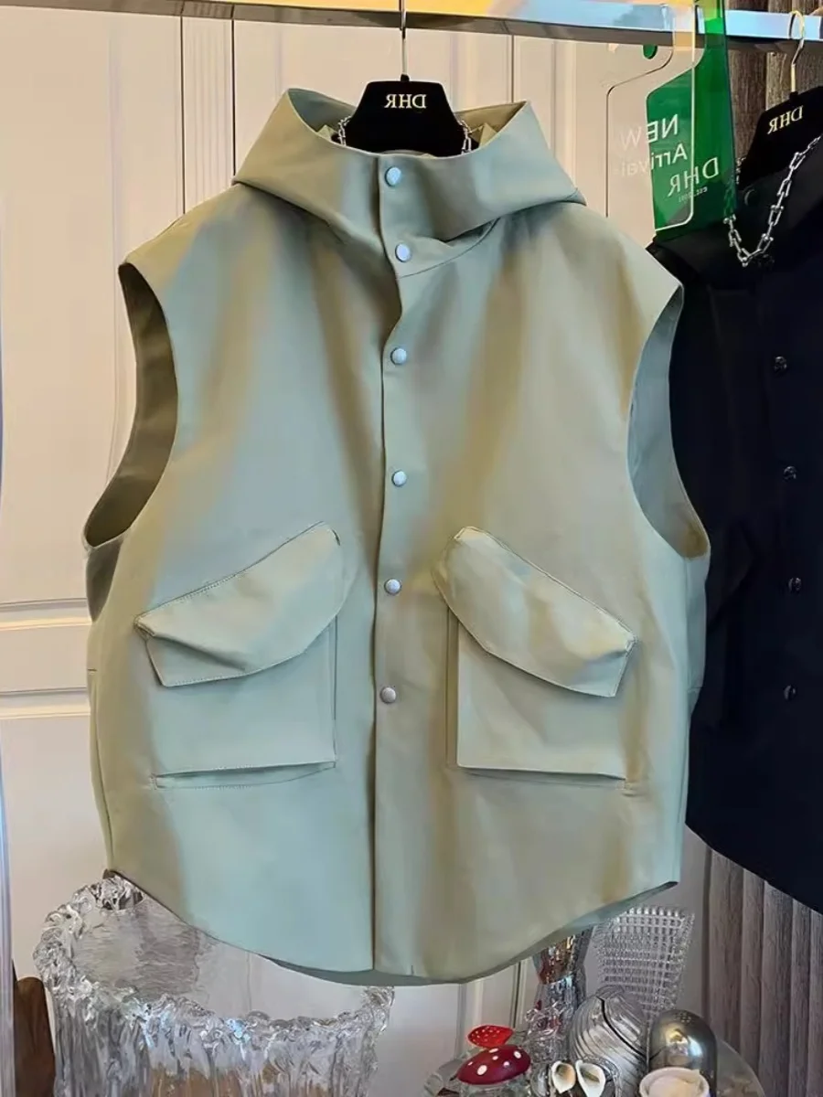 

Мужской свободный повседневный жилет-ветровка с капюшоном Extra Large 300 Pou Workwear, модный молодежный осенний жакет для пар