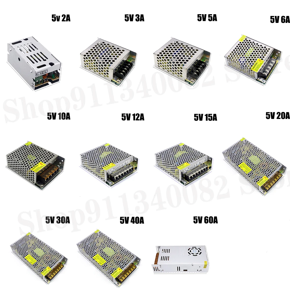 220V To 5V 12V 24V Power Supply 1A 2A 3A 10A 20A 30A 40A 50A 60A Switching Power Supply 5V 12V 24V 2A 3A 5A 6A 10A LED Driver