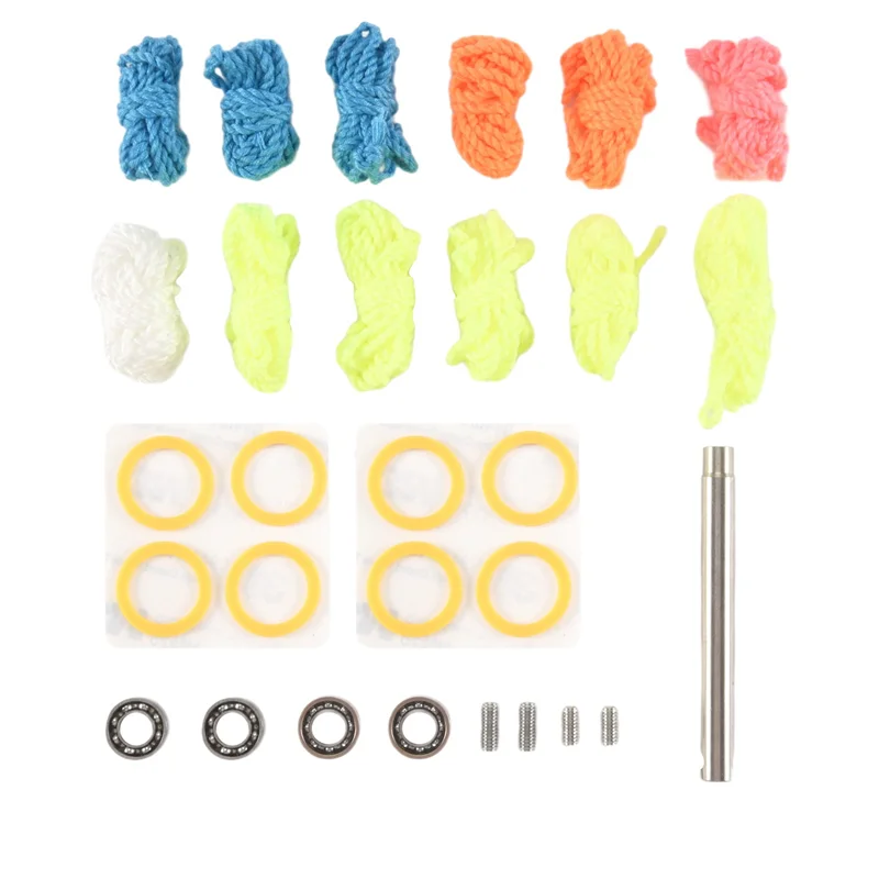 FBIL-Yoyo lagerset, 12 Yoyo-snaren, 8 siliconen pads, 2 10 kogels niet-reagerend lager, 2 smalle C responsieve lagers, 4Yoyo-as