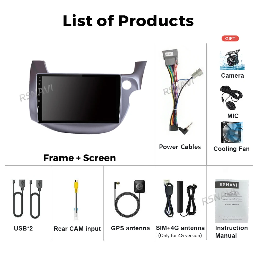 Android 16 Carplay Auto WIFI+4G Car Radio Multimedia Player For HONDA FIT JAZZ 2007-2013 RHD Autoradio GPS Stereo 2din Head Unit - view 6