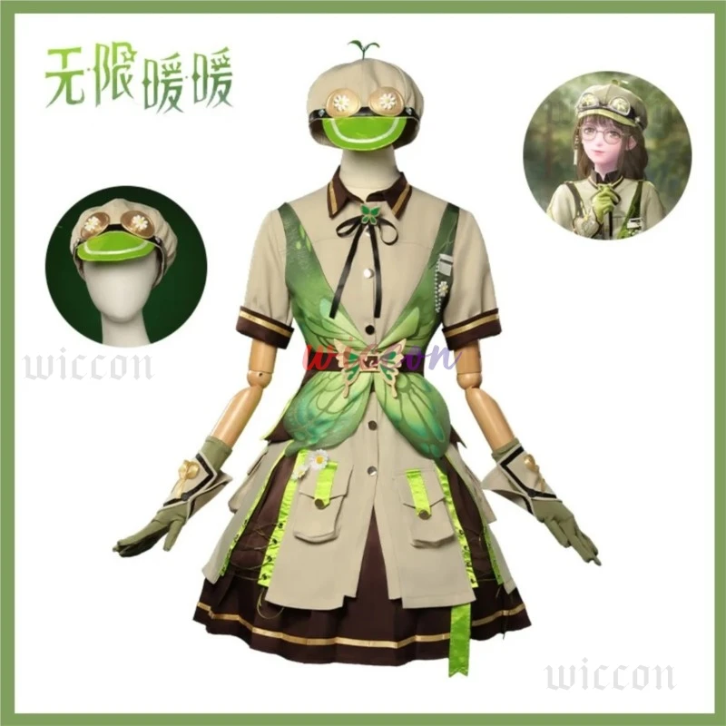 New Game Infinity Nikki Cosplay Costume Forest's Fluttering Coffee Color Dress Hat Lolita Woman Cute Christmas Halloween Suit