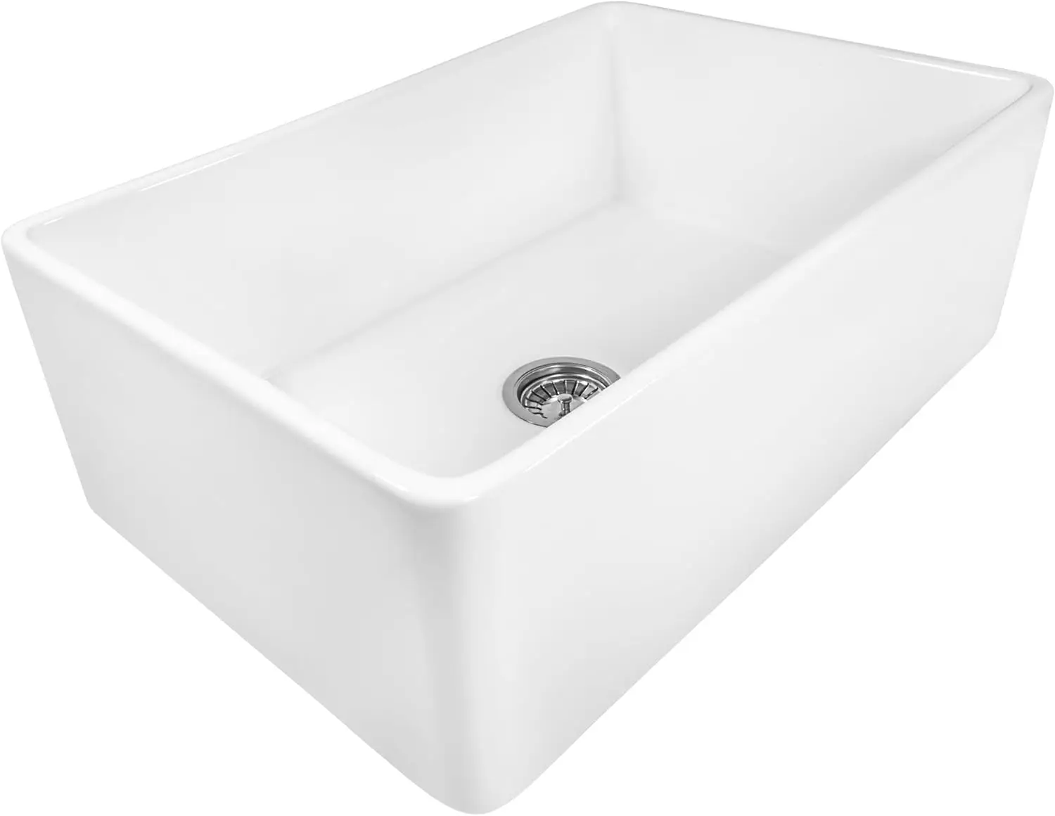 33 X 20 Inch Fireclay Reversible Farmhouse Apron-Front Kitchen Sink Single Bowl - White - Rvl2300Wh