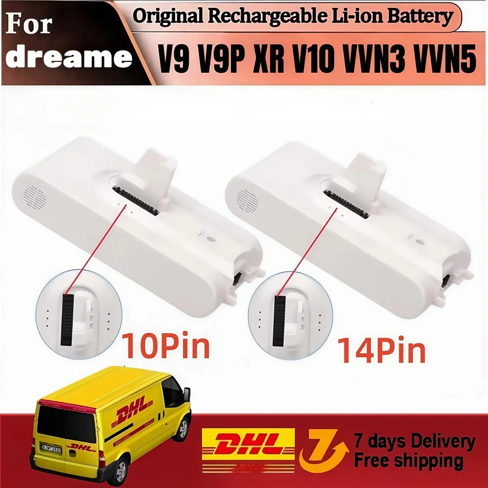 (Herkunft) 5000 mAh Li-Ionen-Akku für Dreame V8 V10Pro V9P XR VVN3 VVN5 Hand-Akku-Staubsauger Teile Ersatzakku