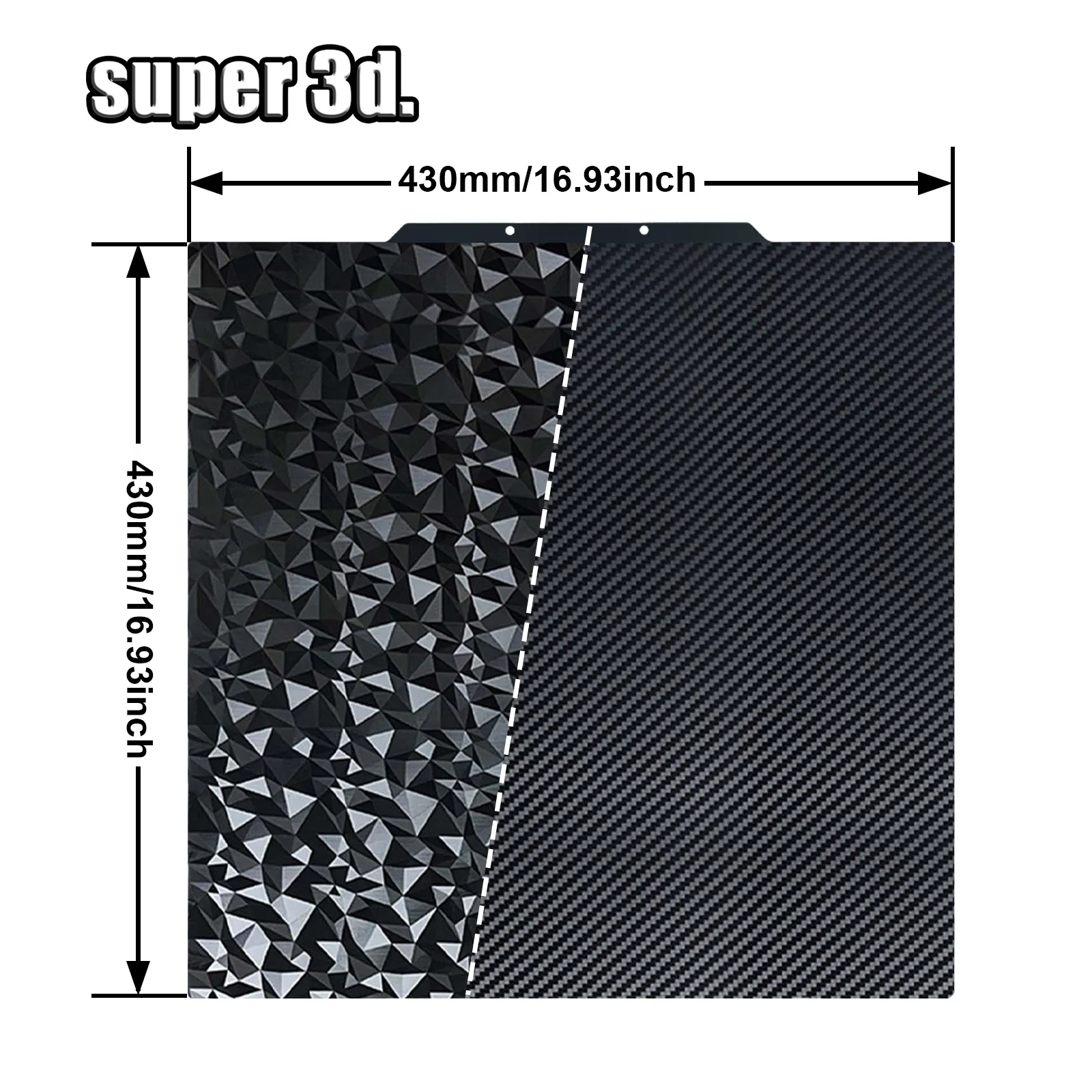 PEO Smooth Build plate For 3D Printer Anycubic Kobra 2 Max 430X430mm PET Carbon Fiber Plate anycubic kobra 2 max accessories Bed