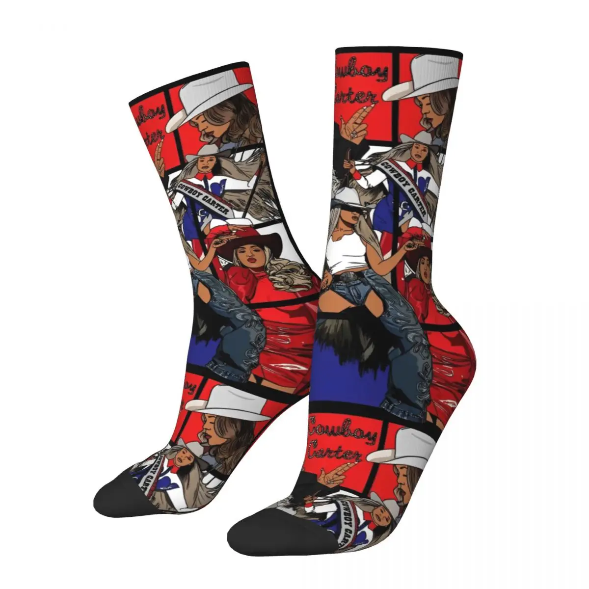 

Fashion Men's Socks Harajuku Beyonce Cowboy Carter 2025 Tour Sock Polyester Singer Sport Women Socks Spring Summer Autumn Winter