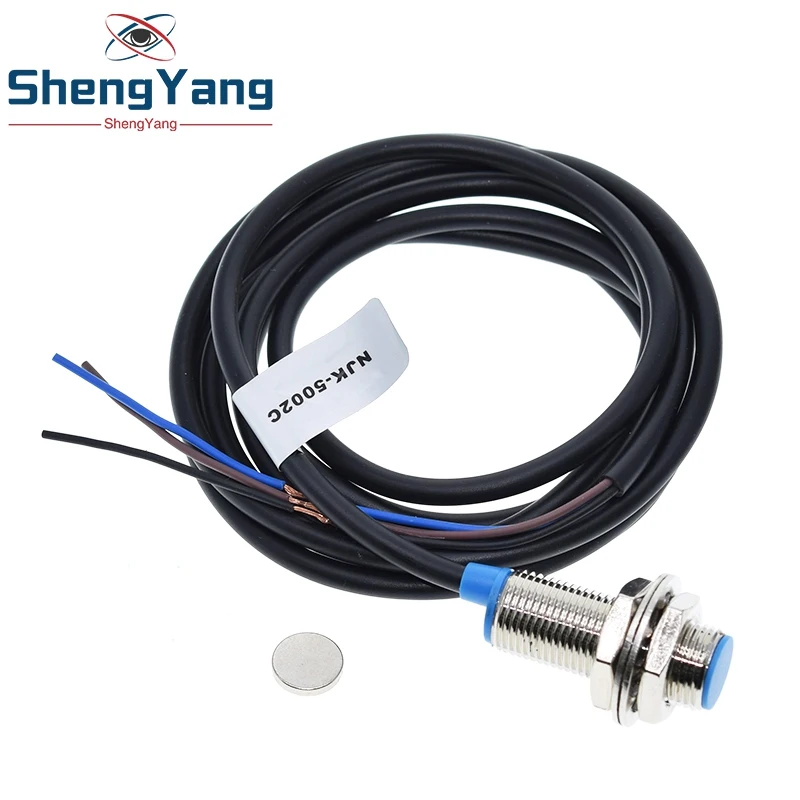 1/2/5pcs TZT NJK-5002C Hall Effect Sensor Proximity Switch NPN 3-Wires Normally Open + Magne