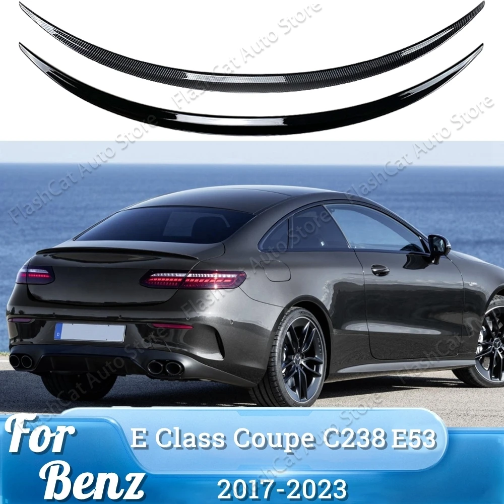 REAR BOOT SPOILER TRUNK LIP WING FOR MERCEDES BENZ E CLASS C238 W238 E63S COUPE AMG 2016-2023 EXTERIOR TUNING SPLITTER