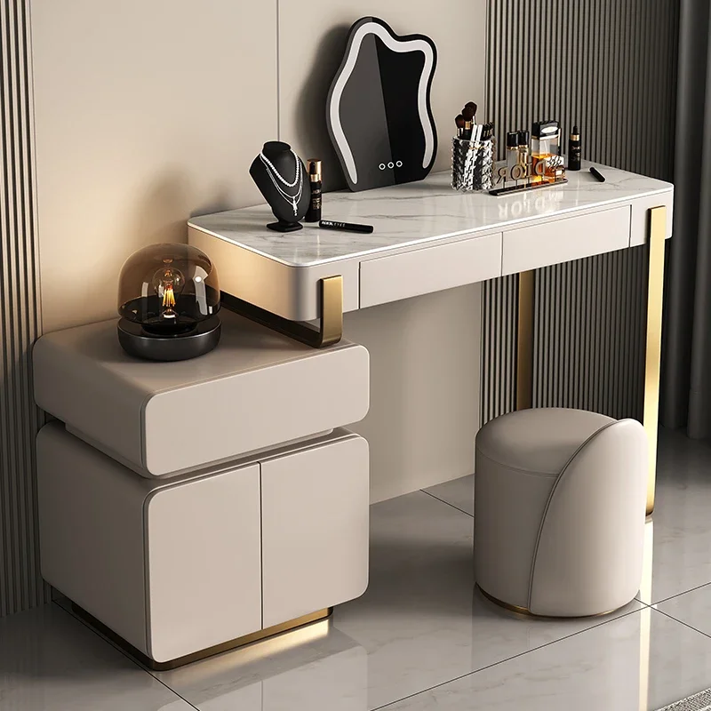 

Modern Luxury Storage Locker Makeup Vanity Dressing Table Toiletries Dressers For Home Bedroom Furniture Dresser Drawers Desk