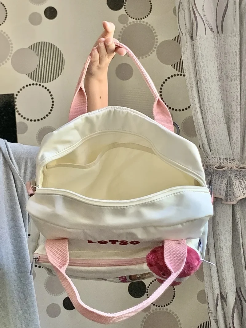 Potdemiel ديزني لوسو الطنانة رقاقة ويني ذا بوه حقيبة كمبيوتر ذات سعة كبيرة مع قلادة قطيفة حقيبة يد رائعة حقيبة كروسبودي