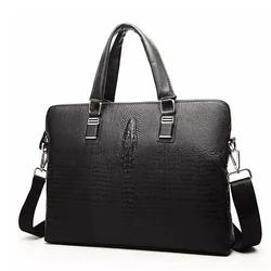 Genuine Leather New Men's Business Briefcase High Quality Luxury Single Shoulder Computer Bag Fashion Cross-body Messenger Bags