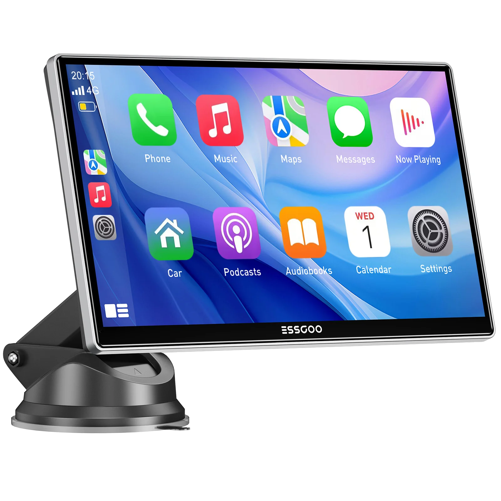 ESSGOO 9-Zoll-Touchscreen, tragbares Autoradio, Radio, kabellos, Apple Carplay, Android, Auto, USB, TF, Bluetooth, Spiegellink