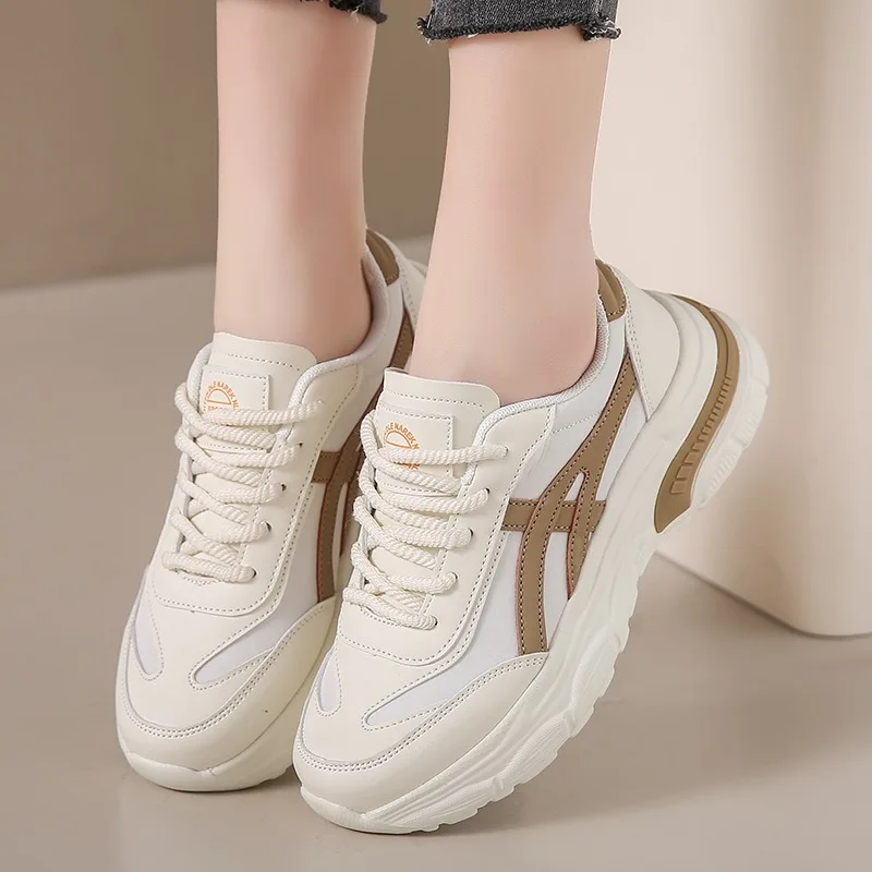 

Women's casual all-season thick-soled shoes with height-increasing and anti-slip features, dad shoes for women, light and breath
