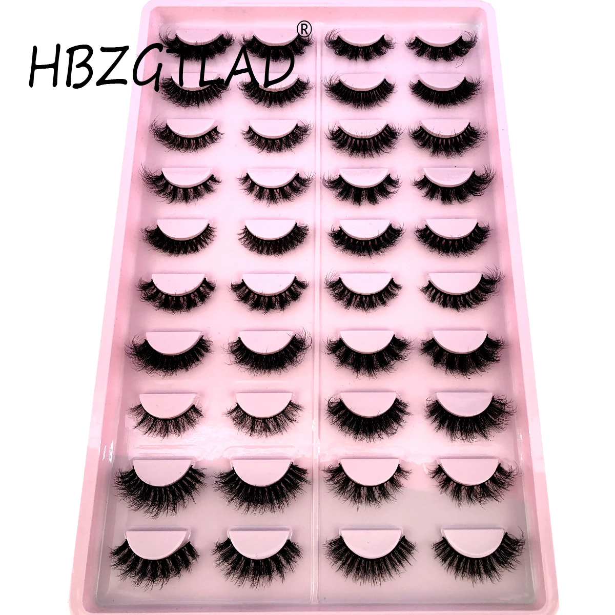 New 20 Pairs fuffly Russian Strip Lashes 3D Mink Lashes Natural Eyelashes Dramatic False Eyelashes Wholesale Eyelash Extension