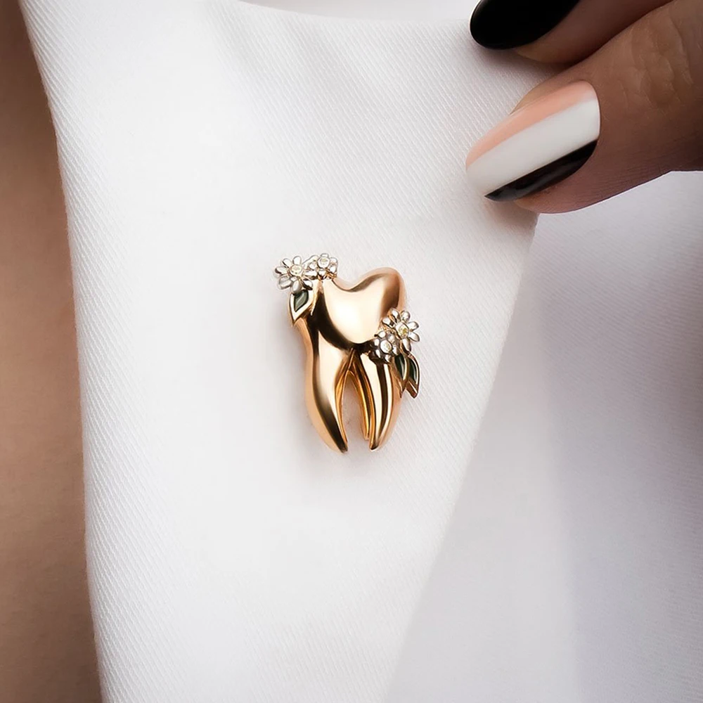 Tandheelkundige Tand Creatieve Emaille Pin Broche Tandarts Badge Sieraden Revers Rugzak Hoed Arts Vriend Gift Souvenir
