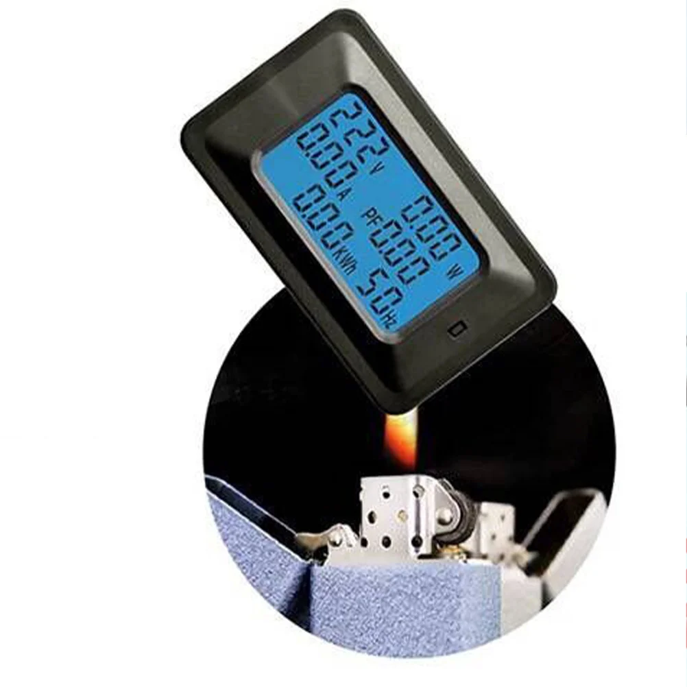 

20A 110-250V Safe Flameresistant Power Meter LCD Voltage Current Monitor for Home Electrical Appliances