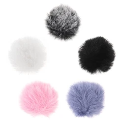 5pcs Wind Muff Outdoor Furry Windscreens for Lavalier Lapel Microphone / Mini Microphones, Lavalier Microphone Windshield
