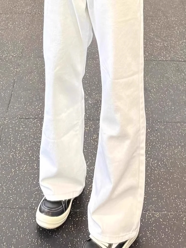 

White Slim Fit Jeans Men's Summer Thin CleanFit High Waist Slimming Pants American High Street Knife Jeans Straight Leg