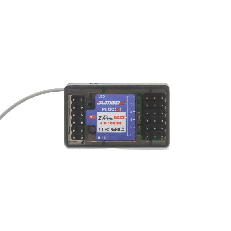 DUMBORC DDF-350 Transmitter 2.4G 10CH Digital Radio Remote Control with Gyro Receiver P6F for RC Car Boat Tank LCD FHSS System