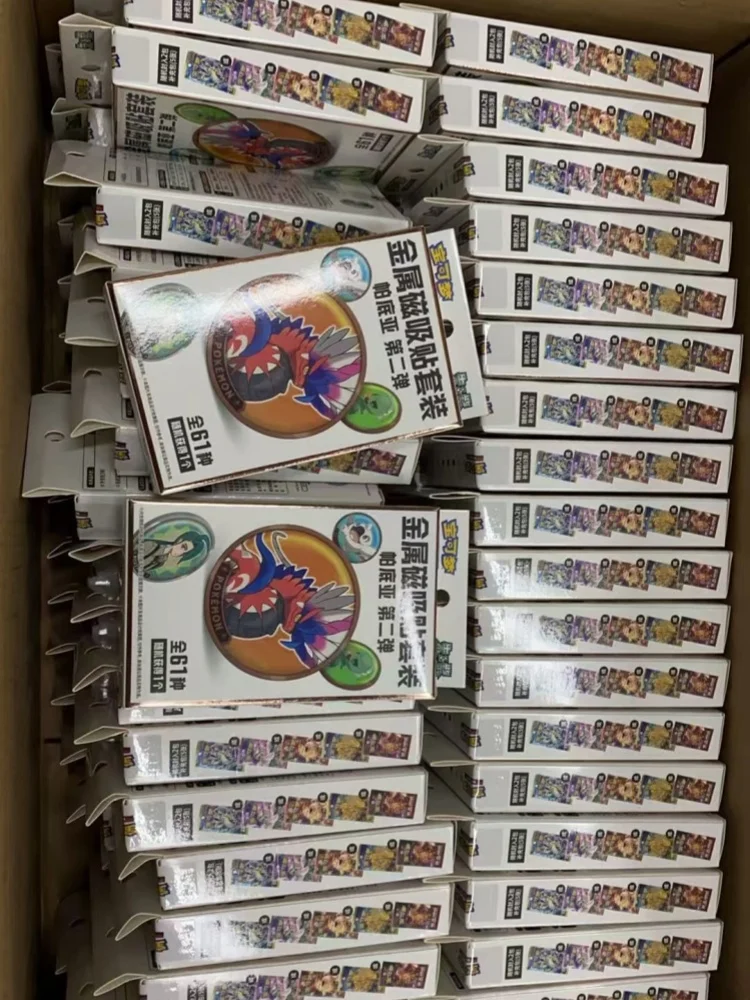 Hot Koop Originele Pokes Ptcg Vereenvoudigde Chinese Versie Paldean 2e Metalen Magnetische Tape Set Card Pack Collectibles Verjaardagscadeau - afbeelding 2