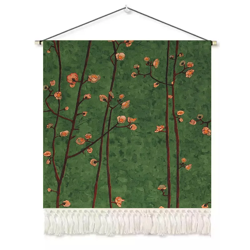 Vintage Nordic Tapestry Wall Hanging Boho Art Decor Tassel Wall Poster for Living Room Bedroom Home Decoration