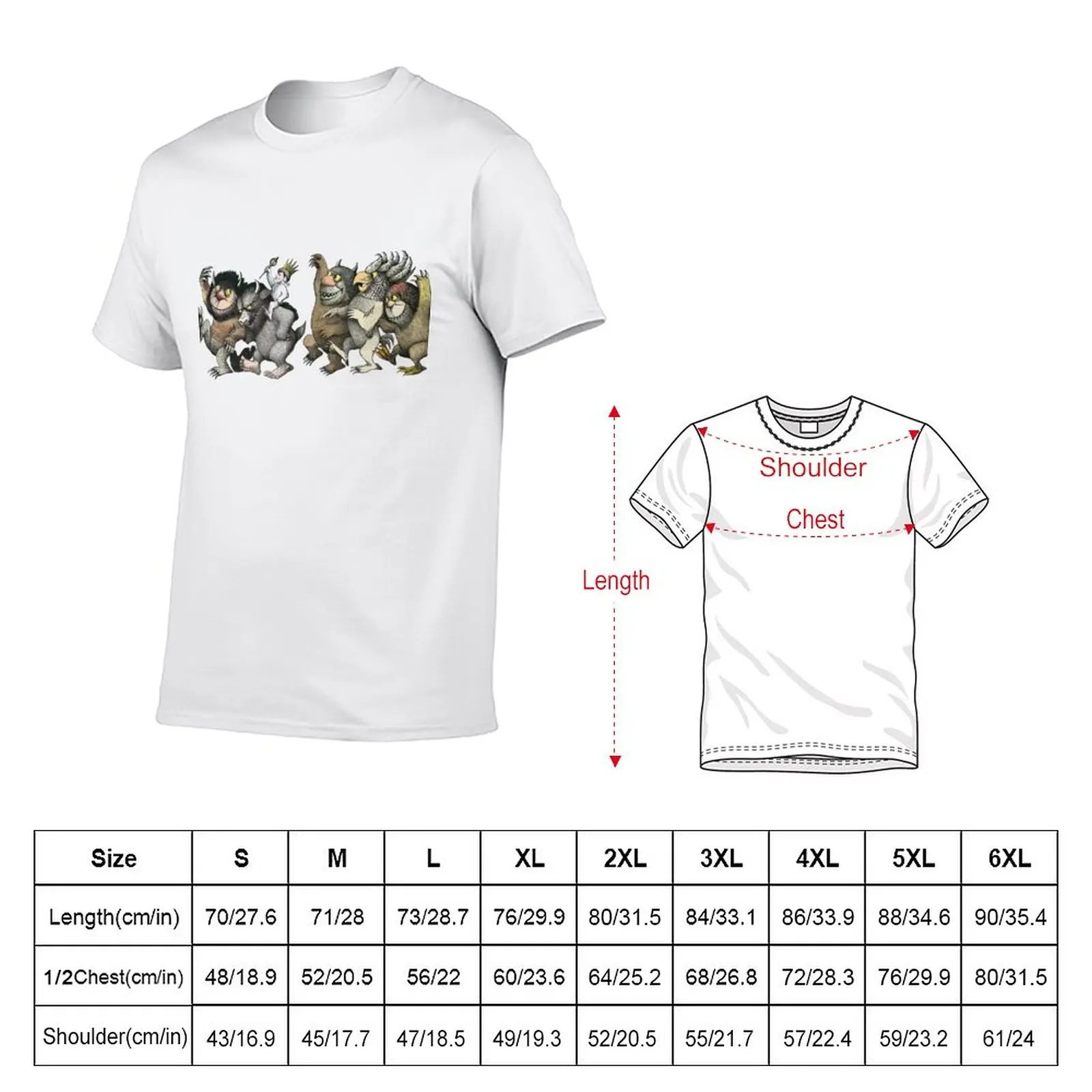 New Wild Things Romp Graphic T-Shirt vintage t shirt summer top sports fan t-shirts T-shirt short plain white t shirts men