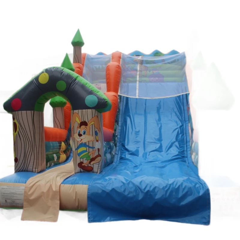 Inflatable slide double slide, crocodile-shaped water play, household outdoor large-scale thickened PVC amusement