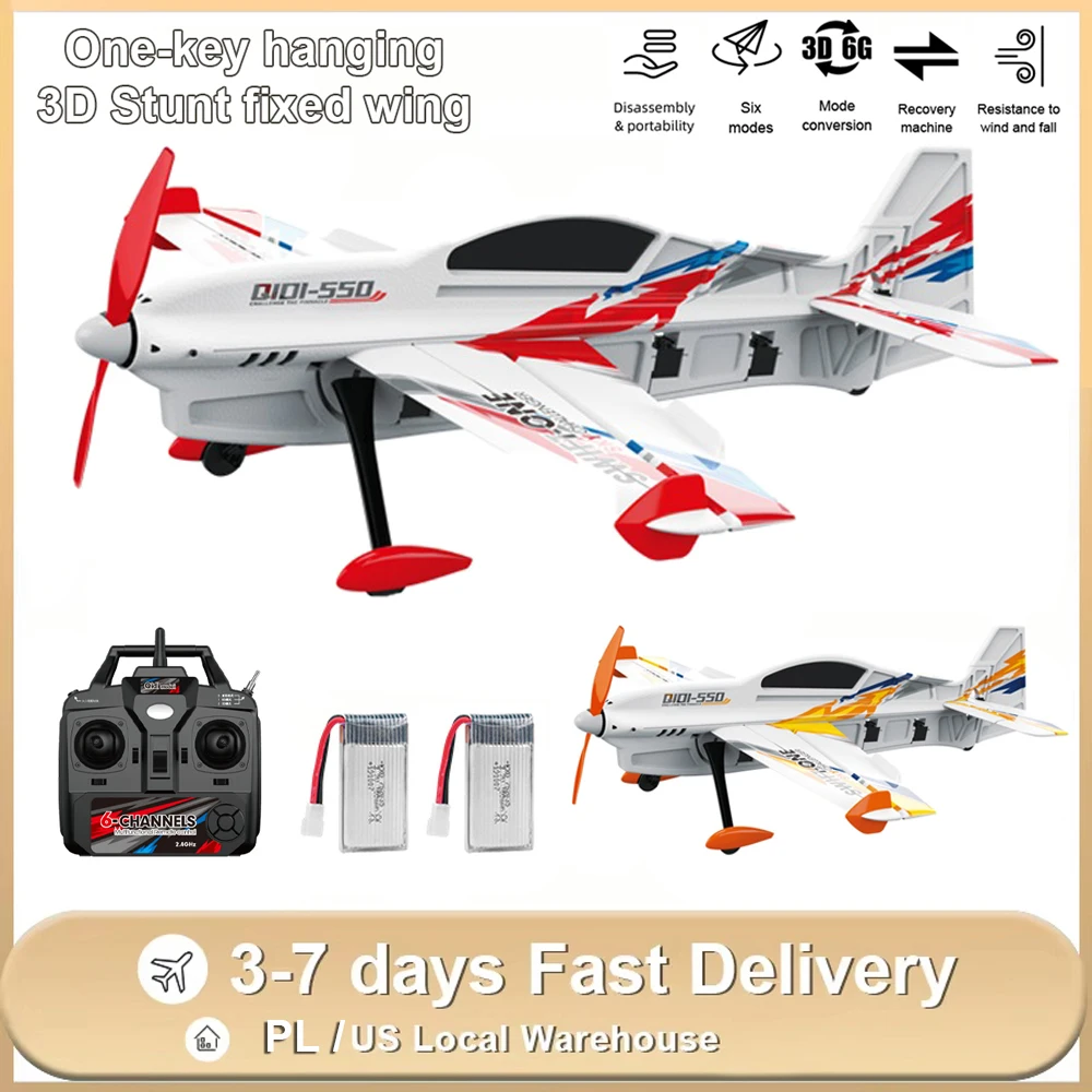 QIDI550 RC avion moteur sans brosse 2.4G avion télécommandé 3D cascadeur planeur EPP mousse avion de vol jouets expédition américaine