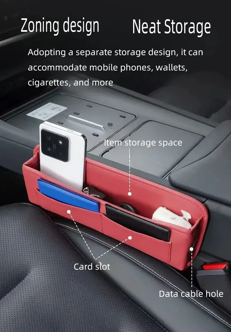 مقعد السيارة شق الفجوات صندوق تخزين مقعد المنظم الفجوة شق حشو حامل لمحفظة الهاتف السجائر شق جيب صندوق تخزين السيارة