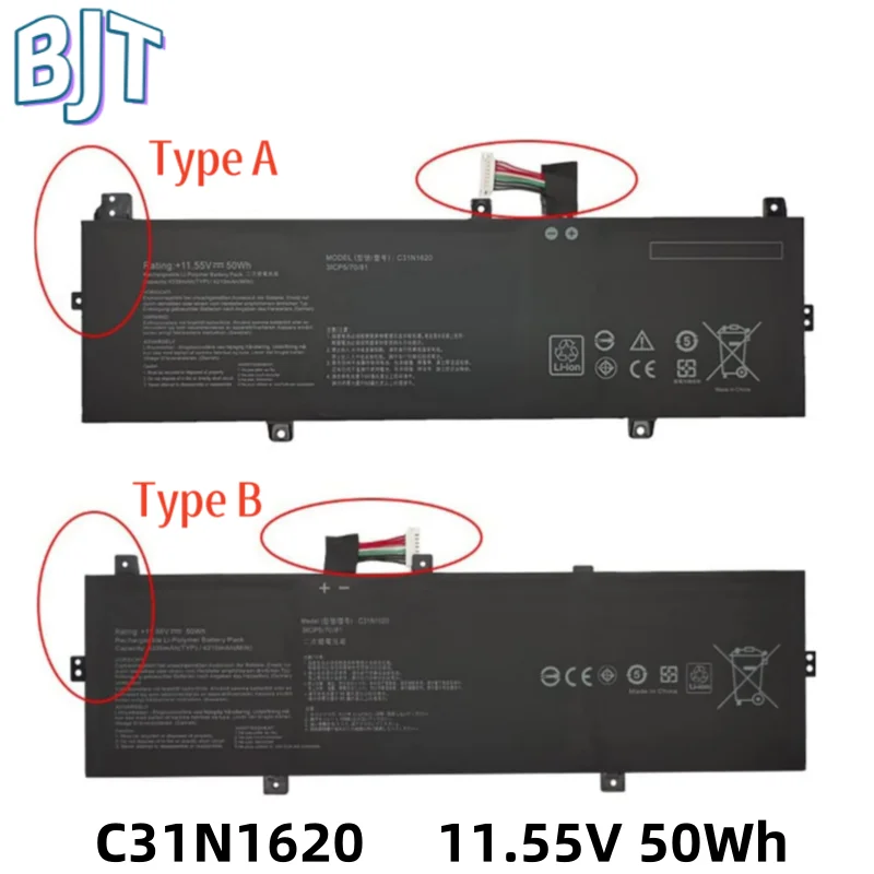 

11.55V 50Wh New Laptop Battery C31N1620 for ASUS ZenBook UX430 UX430UA UX430UN UX430UQ UX430UQ-GV015T PRO PU404 PU404UF C31PoCH