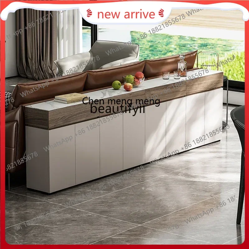

SS new style Italian style sofa back cabinet modern simple slate sideboard living room entrance cabinet integrated against the w