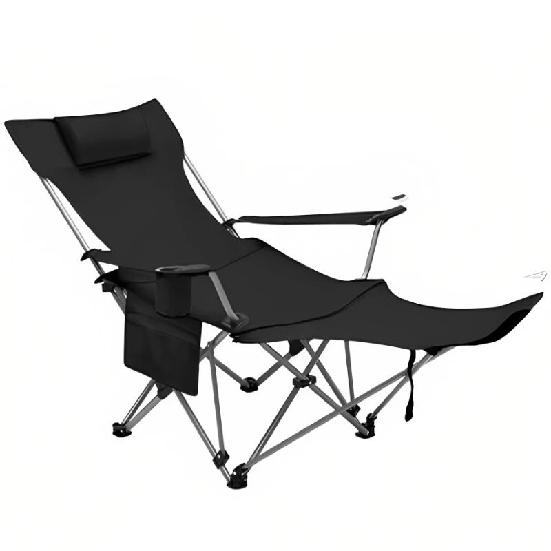 

Outdoor camping beach sign portable lounge chair folding lounge chair with removable footrest