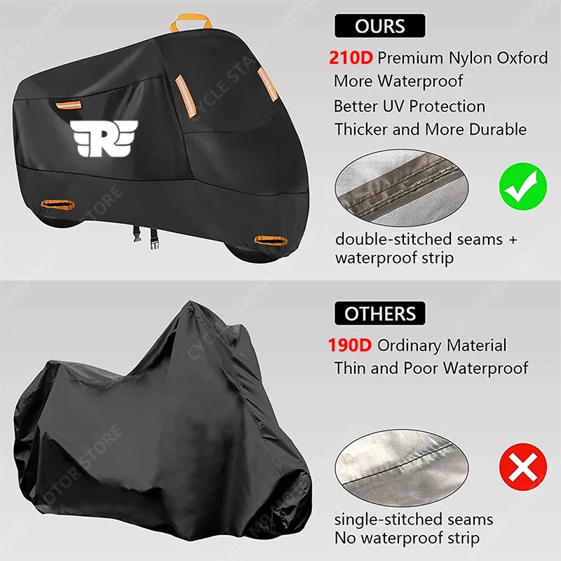 Waterproof Motorcycle Cover For Royal Enfield Bullet/Meteor/Classic 350 500 Interceptor 650 Continental GT 535 Himalayan 411