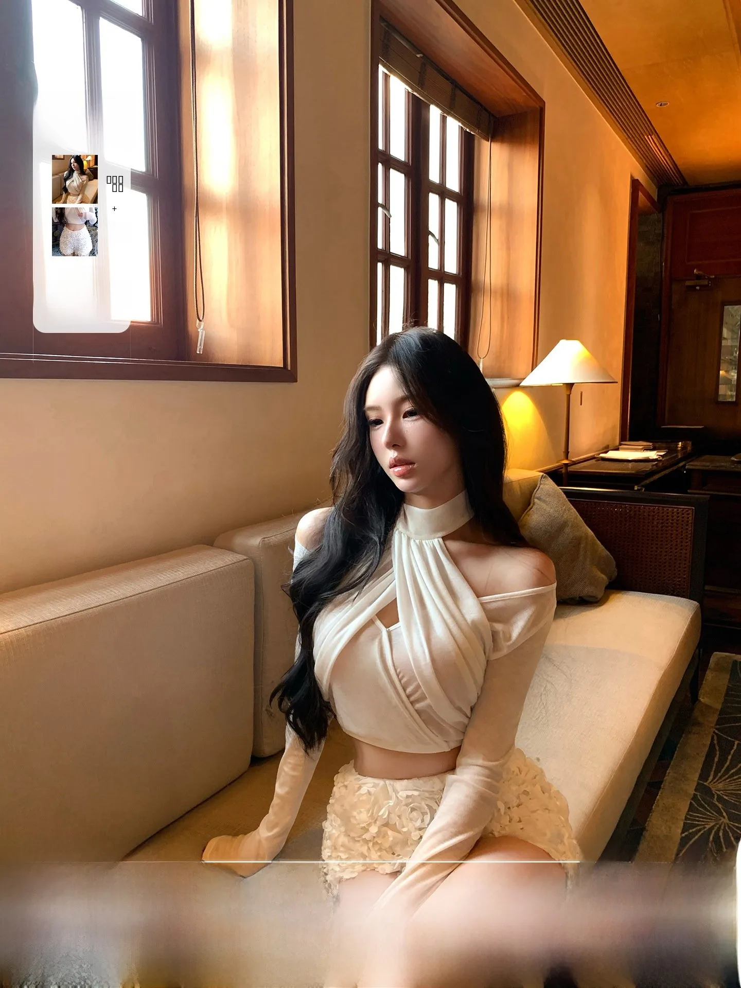 

Pure Desire Cross-Over Long Sve T-irt Slim Fit Base Layer Top for Women Comfortable Soft Knitted Casual Street Sle