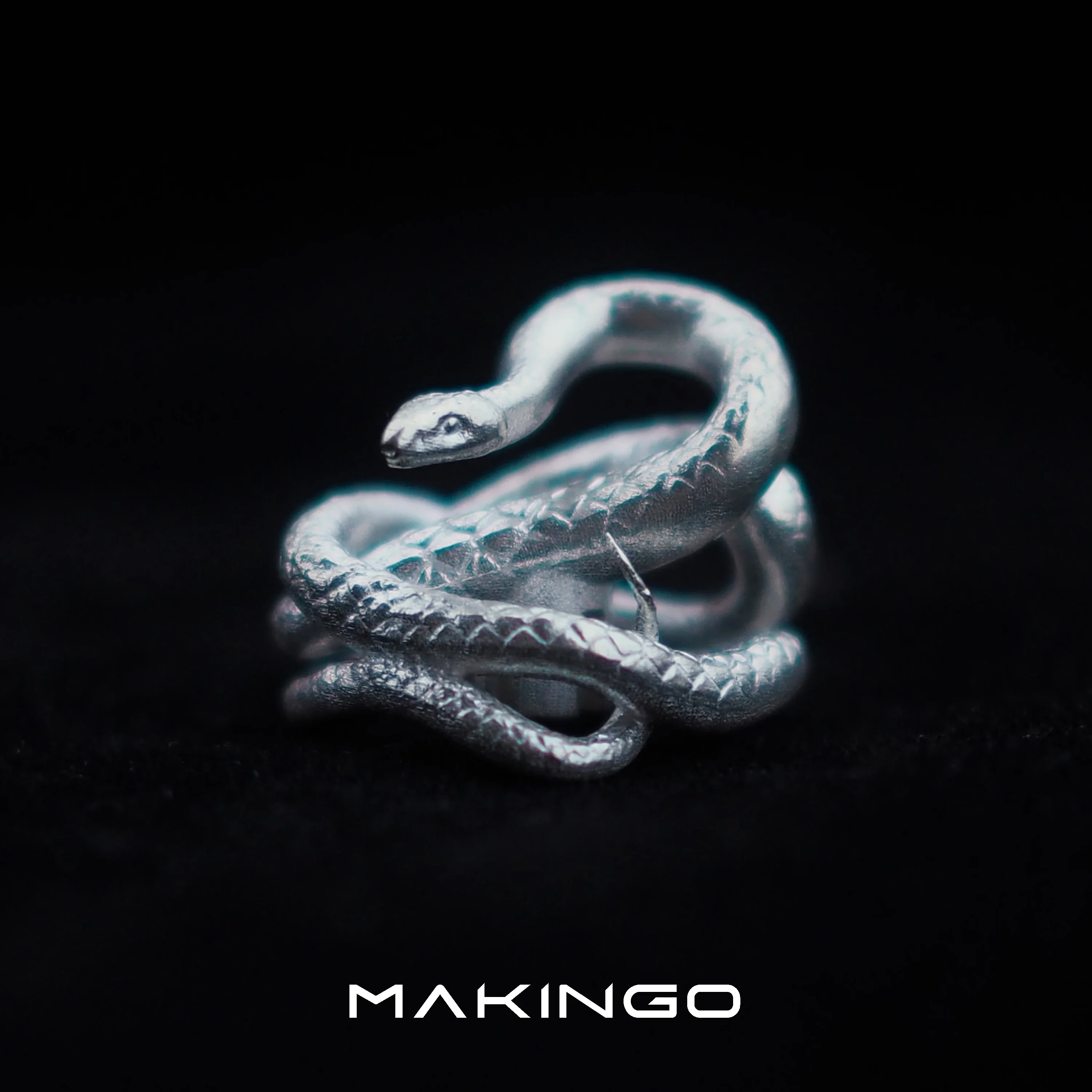 Makingo Original Snake Keycap Silver Caps for Customized Mechanical Keyboard Pc Game Accessories Gaming Keycaps Gamer Man Gifts