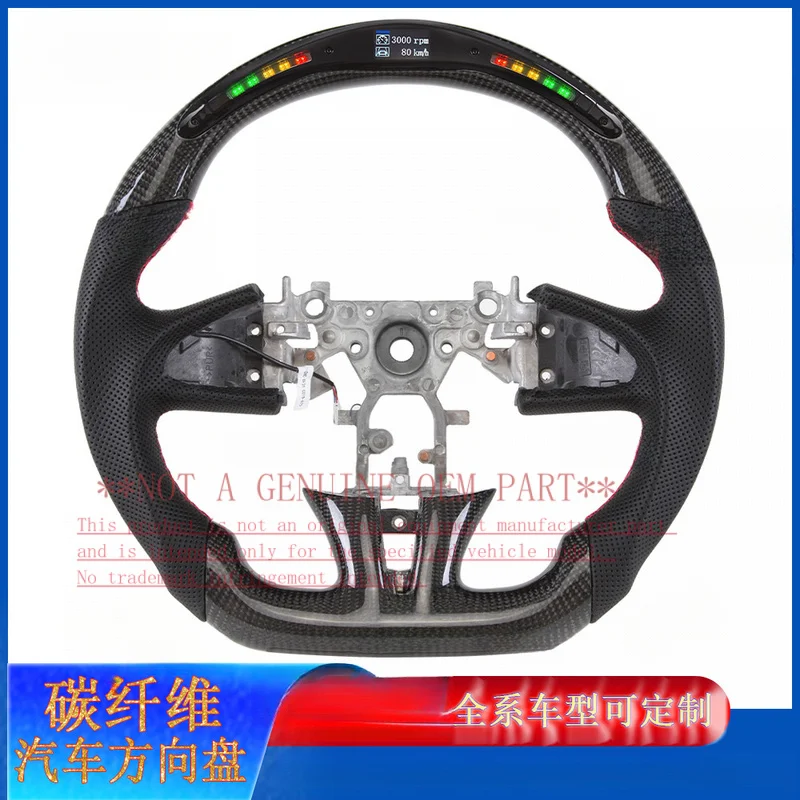 For Infiniti Q50 QX50 Q50L LED Carbon Fiber Steering Wheel Horn Cover Horn Shell Decorative Cover