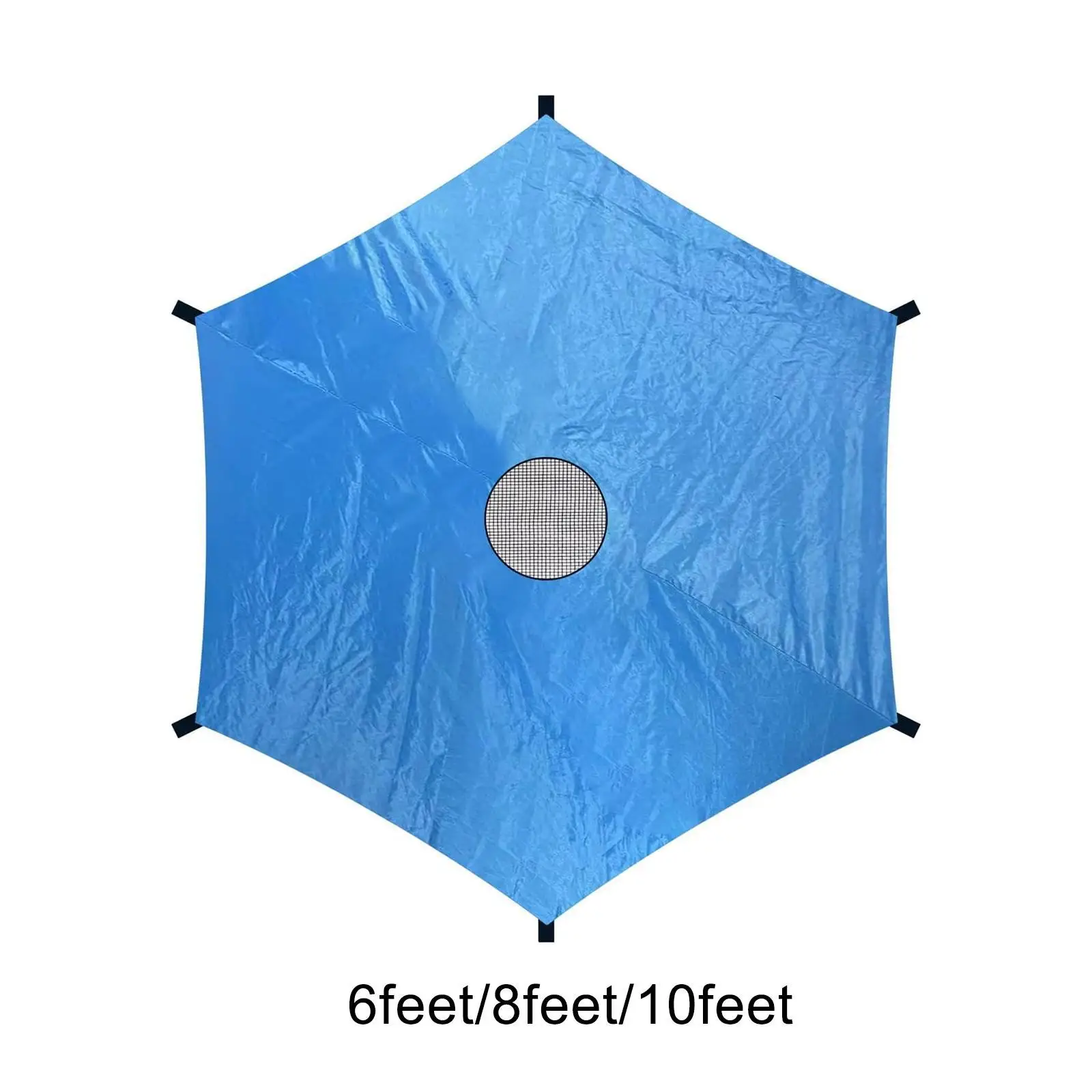 Trampoline Shade Cover Summer Trampoline Rain Cover Playground Trampoline Sun Protection Cover for 6 Poles Round Trampoline