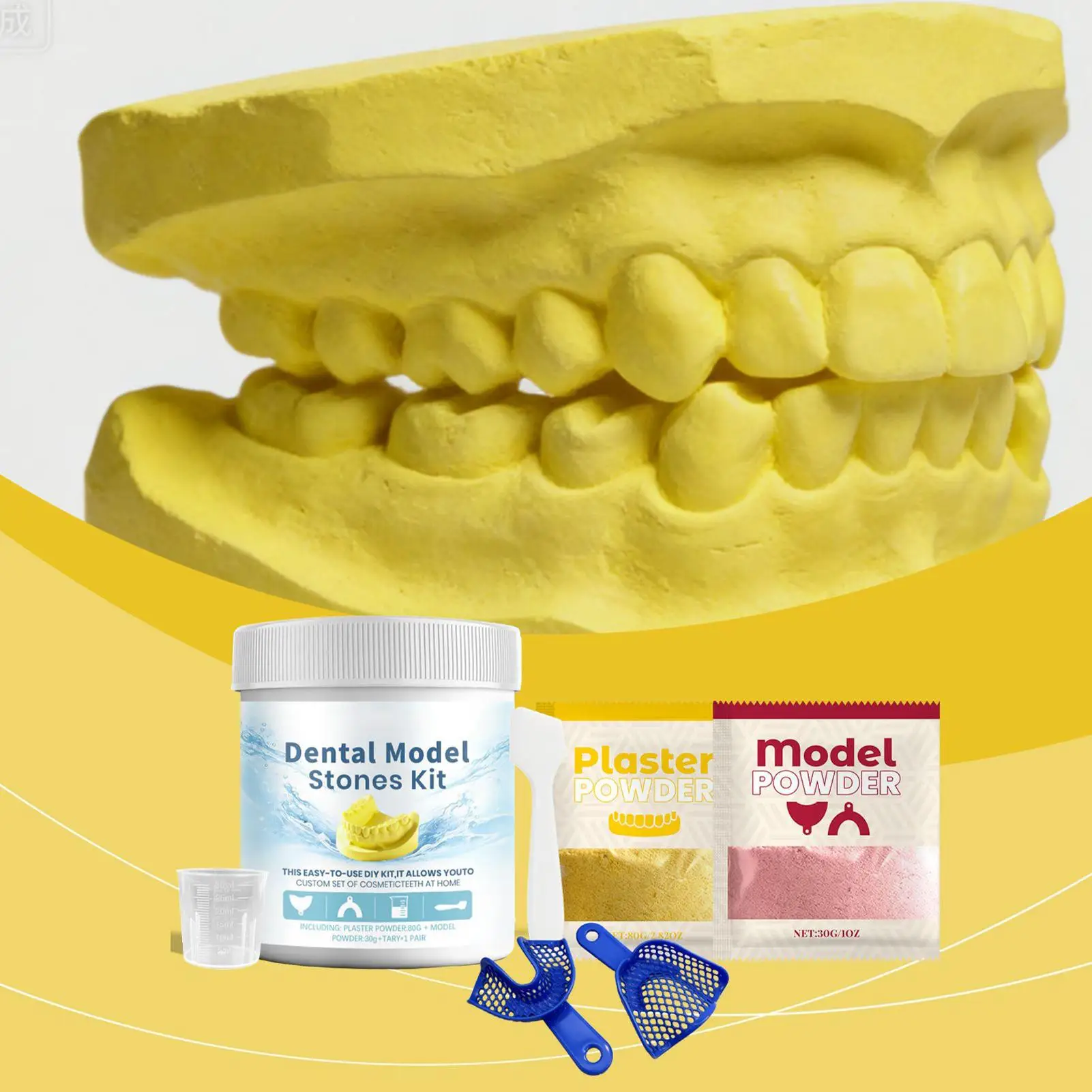 Zahnmodellierungs-Set Gips-Zahnformpulver Modellierwerkzeug für Zahnverzierung für Männer Frauen Studenten Kinder Klassenzimmer-Demonstration – Detail 8