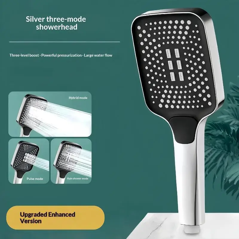 4 Spray Modes High Pressure Handheld Shower Head Large Water Flow Easy Installation Home Shower Accessory