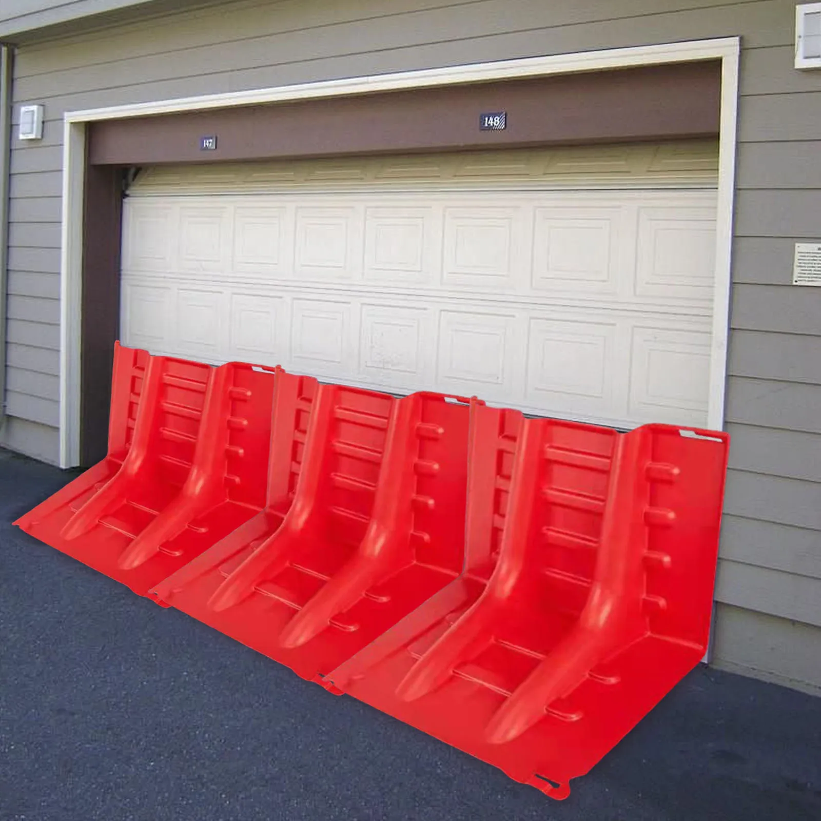 

52cm 6pcs Flood Prevention Barrier L-Shaped Garage Door Flood Blocker Quick-Deploy for River Diversion Dams Highways