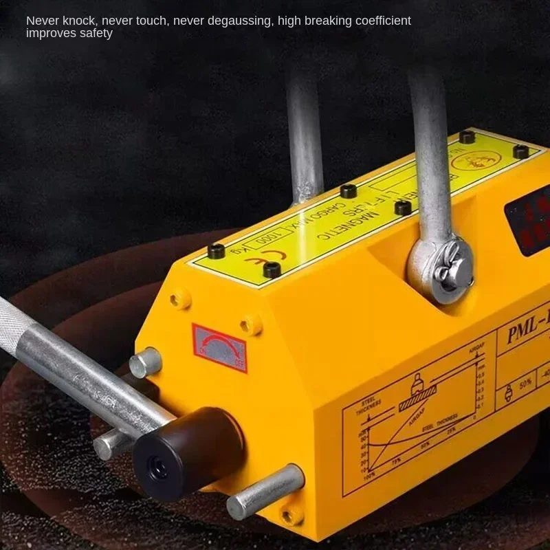 

Отличная ручная магнитная присоска, магнитная подвеска, кран с постоянным магнитом, 400 кг, 1/2 тонны, сильный магнитный промышленный подъемник