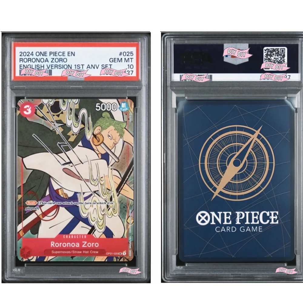 DIY ONE PIECE ENGLISH VERSION 1ST ANV ANNIVERSARY SET #025 RORONOA ZORO ENGLISH VERSION 10 Points Rating Gift Display Copy Card