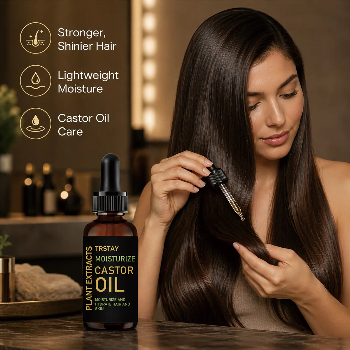 Portable Hair Care Oil, Soft Texture with Long-Lasting Nourishment, Gentle Skin-Friendly Daily Scalp & Hair Care Oil
