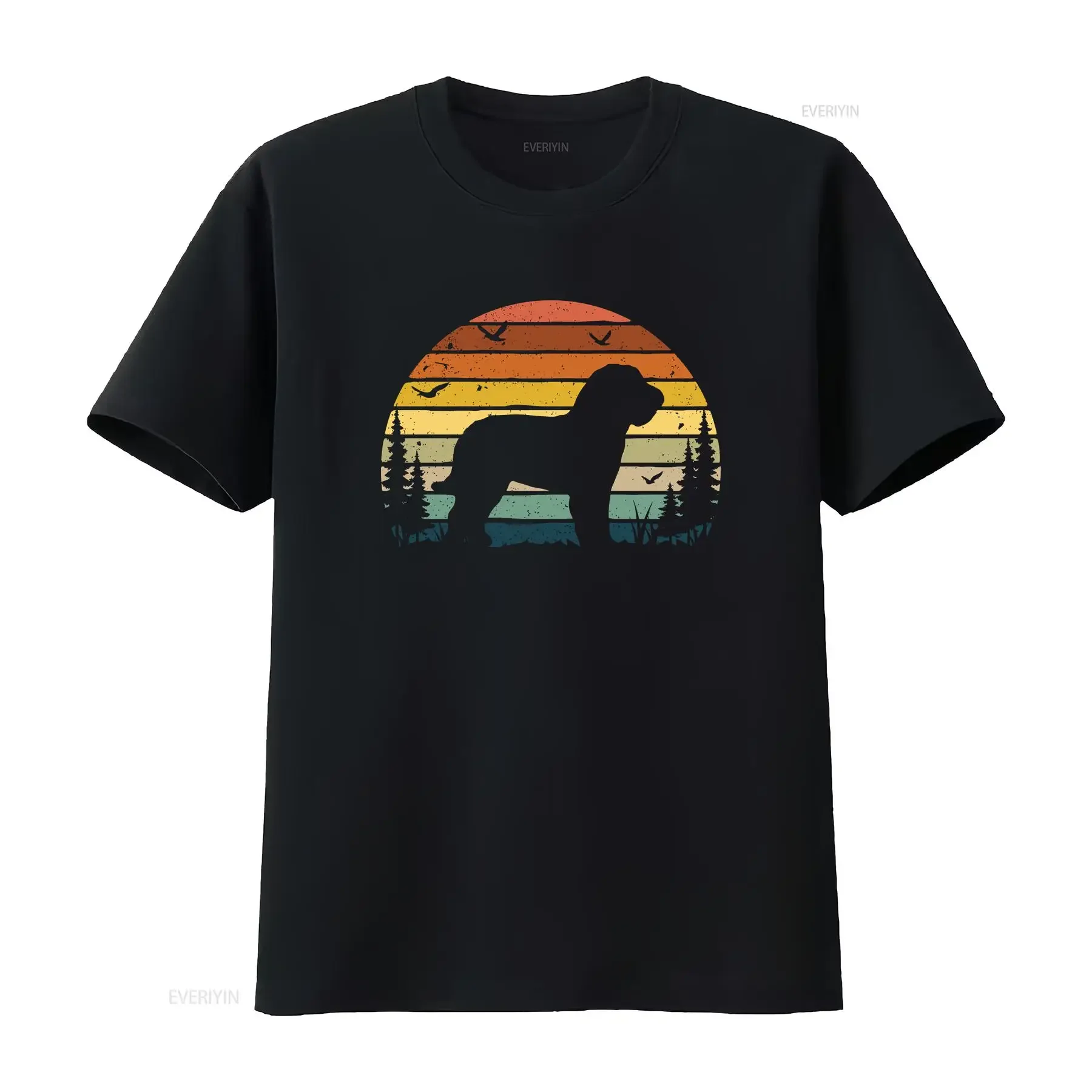 Camiseta Clásica Retro Vintage Barbet Dog, Lavada, Suave, Unisex, Estilo Urbano, para Uso Diario