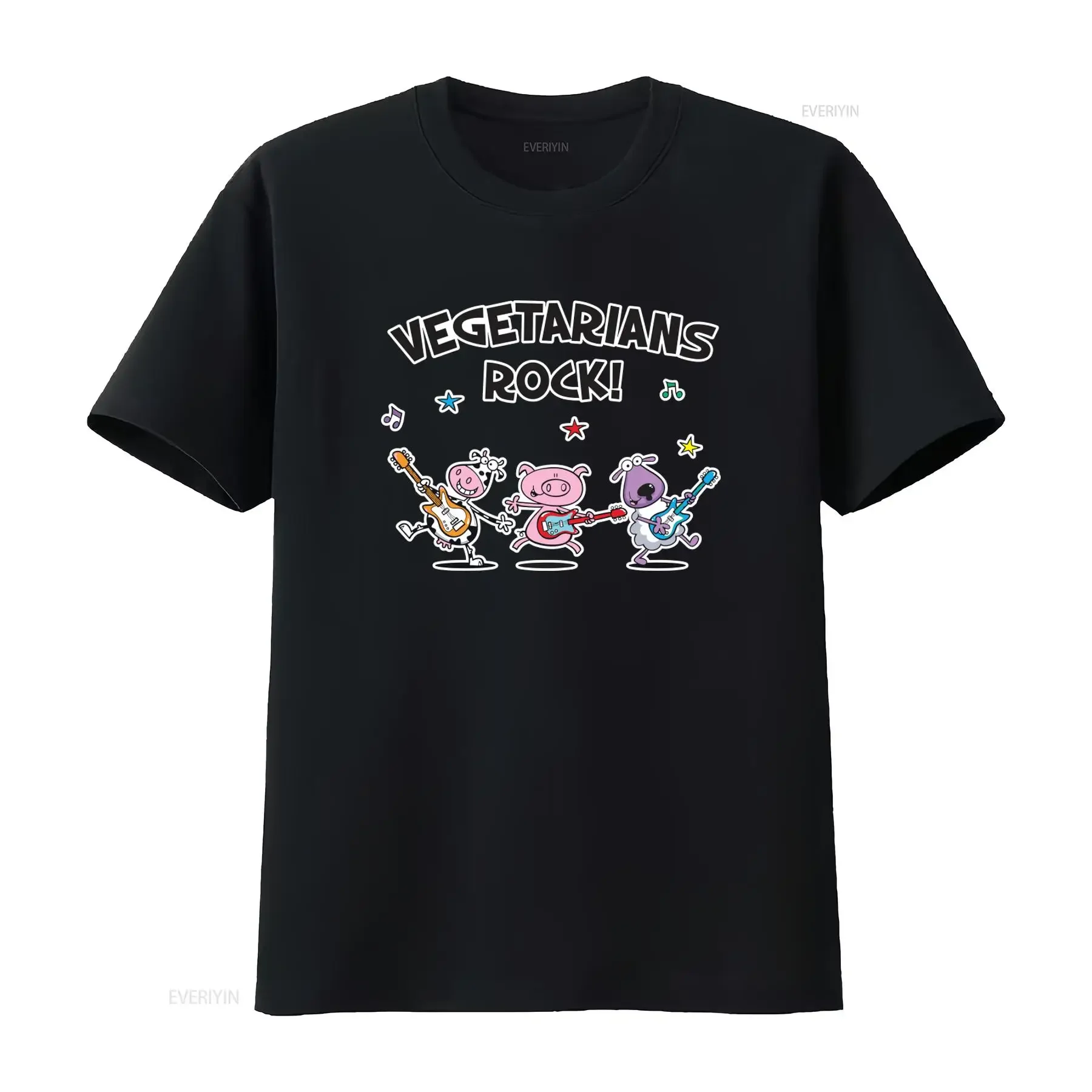 VEGETARIANS ROCK T SHIRT Vegetarian Vegan Veggie Animal Rights Print Sizes S to 3XL vintage Washed designer clothes Stretched