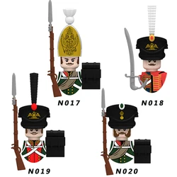 N017-019  Wars Military Soldiers Building Blocks  WW2  Figures French British Fusilier Rifles Bagpiper Weapons Building Blacks