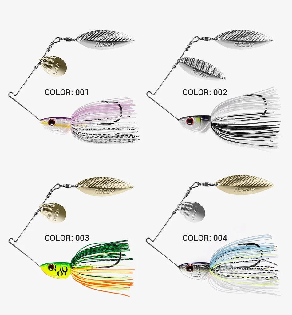 Noeby Spinnerbait 10,5g 14g 21g 28g Doppel Willow Blade Nadel Schwimmen Köder Löffel Wobbler Bass spinner Köder Angeln Köder – Detail 6