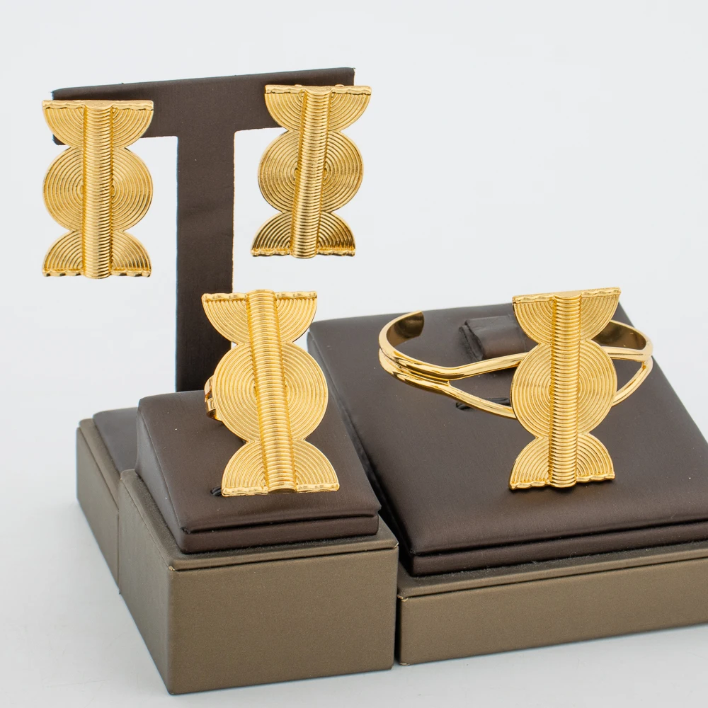 Dubai Gold Farbe Schmuck Sets  – Women Accessories Dubai Bewertung und Preis
