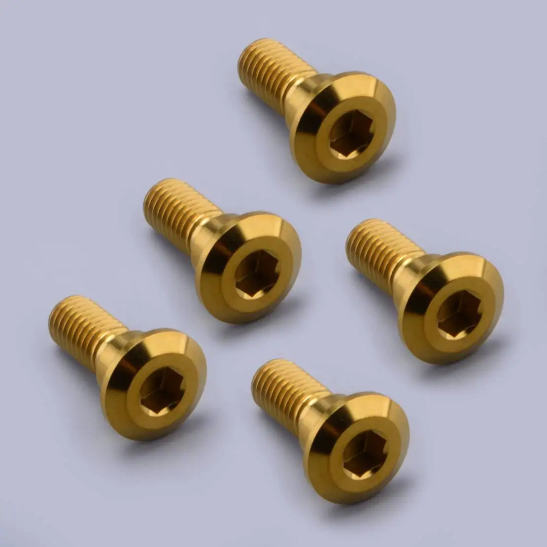 CITALL 5PCS Rear Titanium Brake Disc Rotor Bolts Screw Gold fit for Yamaha YZF R6 600 R1 R1M MT-10 SP 1000