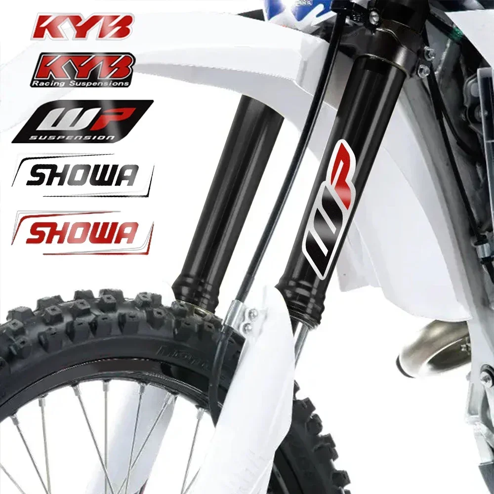 Motorcycle Front Forks Sticker Waterproof Fork Kyb Wp Suspension Showa Decals for Ktm Kawasaki Benelli BMW Yamaha Honda Suzuki