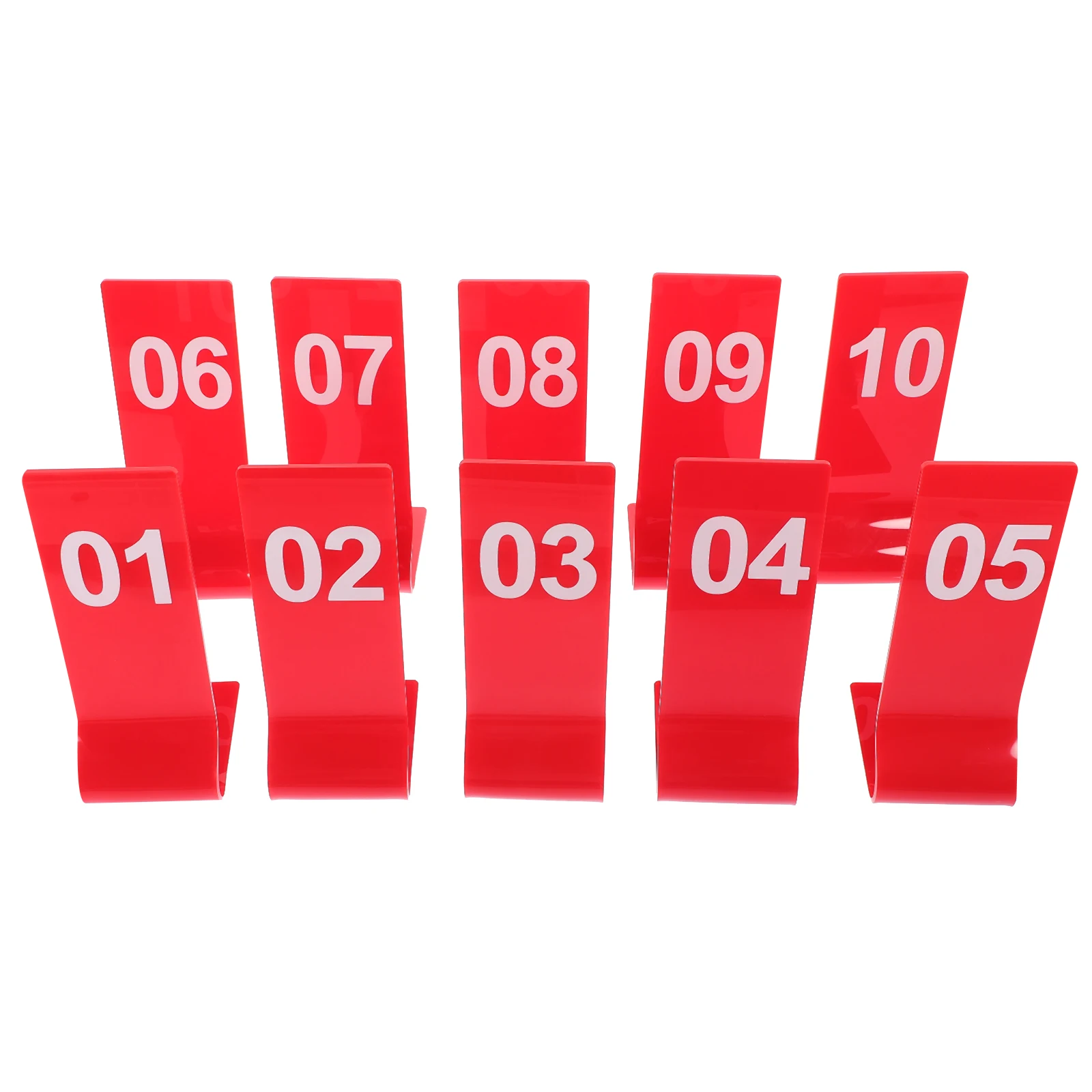 

10pcs Table Number Plates Acrylic Acrylic Number Marker Restaurant Signs Compact Reusable Numbers for Tables Weddings